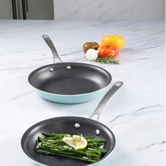 10-Pc. Hard-Enameled Aluminum Nonstick Cookware Set ( New with box) - Picture 4 of 4